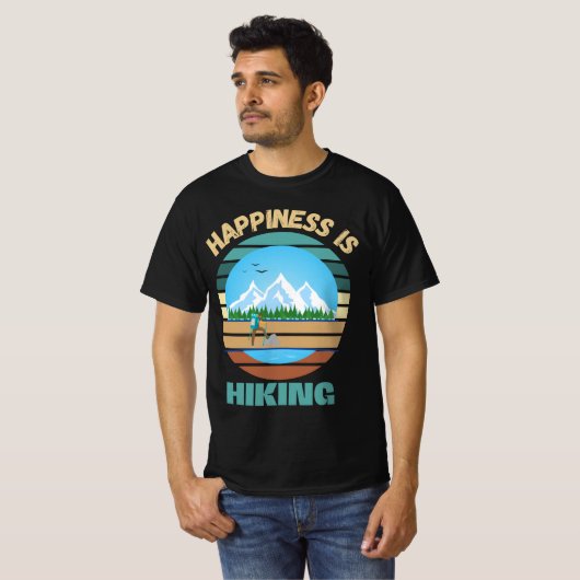GELUK IS WANDELEN T-SHIRT (Voorkant volledig)