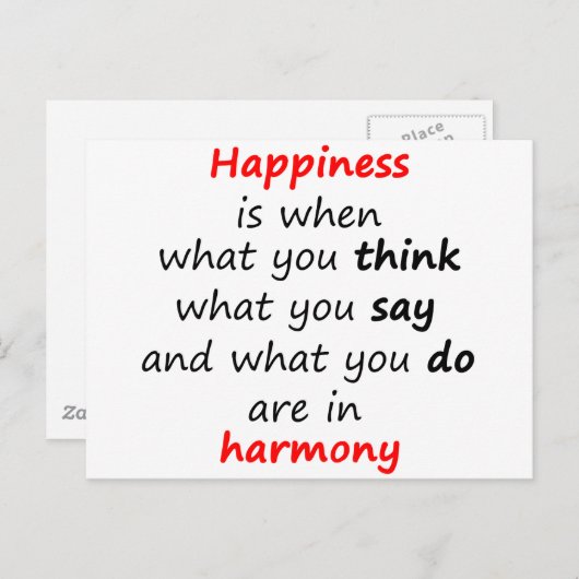 Geluk is wanneer... briefkaart (Voorkant / Achterkant)