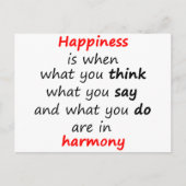 Geluk is wanneer... briefkaart (Voorkant)