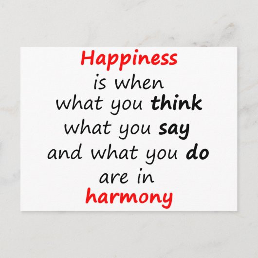 Geluk is wanneer... briefkaart (Voorkant)