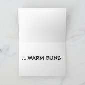 GELUK IS WARM BUNS STRAND MEISJE KAART (Binnen)