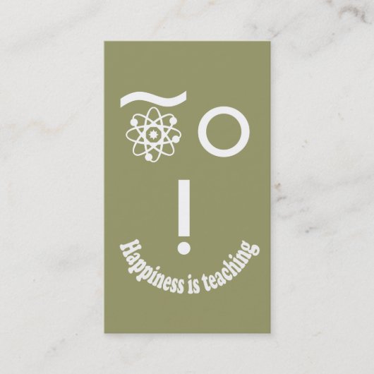 Geluk is wetenschap universum visitekaartje (Voorkant)