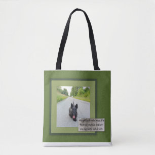Geluk is wie je kiest tote bag