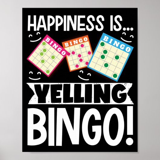 Geluk is... Ying Bingo! Funny Lucky Poster (Voorkant)