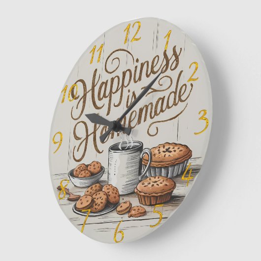 Geluk is zelfgemaakte gezellige en uitnodigende ke grote klok (Hoek)