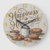 Geluk is zelfgemaakte gezellige en uitnodigende ke grote klok (Voorkant)