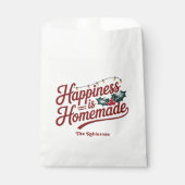 Geluk is zelfgemaakte kerstvakantie bedankzakje (Voorkant)