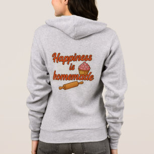 Geluk is zelfgemaakte Sticker Hoodie