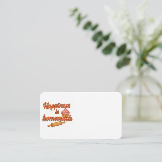 Geluk is zelfgemaakte Sticker Informatiekaartje (Staand voorkant)