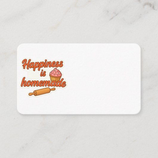 Geluk is zelfgemaakte Sticker Informatiekaartje (Voorkant)