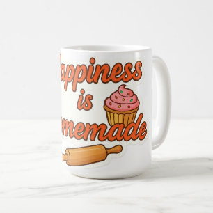Geluk is zelfgemaakte Sticker Koffiemok