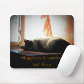 Geluk is zonneschijn en slaap muismat (Met muis)