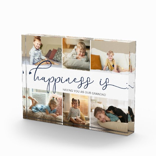 Geluk: jij als onze Grandad 6 Photo Collage Fotoblokken (Rechts)