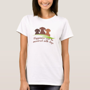 Geluk kan gemeten worden met honden t-shirt