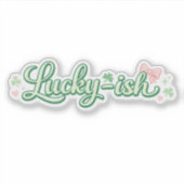 🍀 Geluk-kig | Cute Pastel Klavertje Vier Vinyl St Sticker (Voorkant)