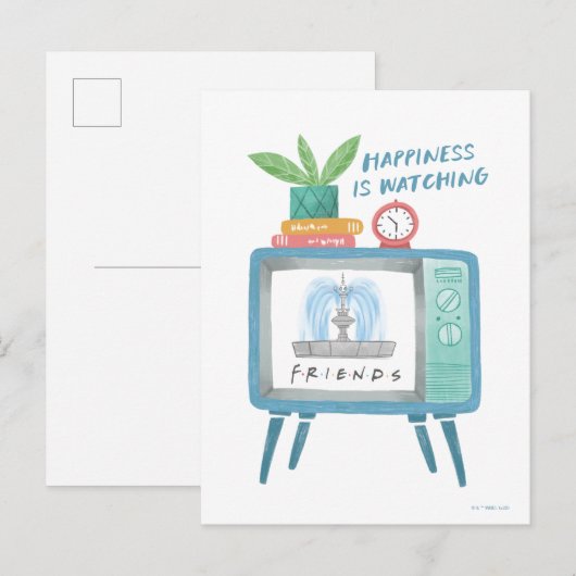 Geluk kijkt naar FRIENDS™ Briefkaart (Voorkant / Achterkant)