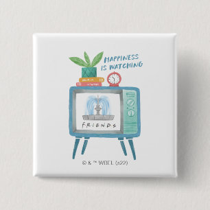 Geluk kijkt naar FRIENDS™ Vierkante Button 5,1 Cm