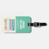 Geluk kijkt opnieuw en opnieuw naar FRIENDS™ Bagagelabel (Voorkant horizontaal)