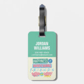 Geluk kijkt opnieuw en opnieuw naar FRIENDS™ Bagagelabel (Achterkant verticaal)