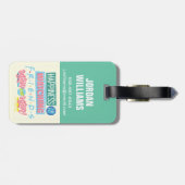 Geluk kijkt opnieuw en opnieuw naar FRIENDS™ Bagagelabel (Achterkant horizontaal)