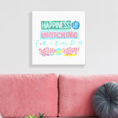 Geluk kijkt opnieuw en opnieuw naar FRIENDS™ Canvas Afdruk (Insitu (Woonkamer))
