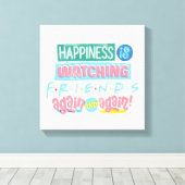 Geluk kijkt opnieuw en opnieuw naar FRIENDS™ Canvas Afdruk (Insitu (Houten vloer))