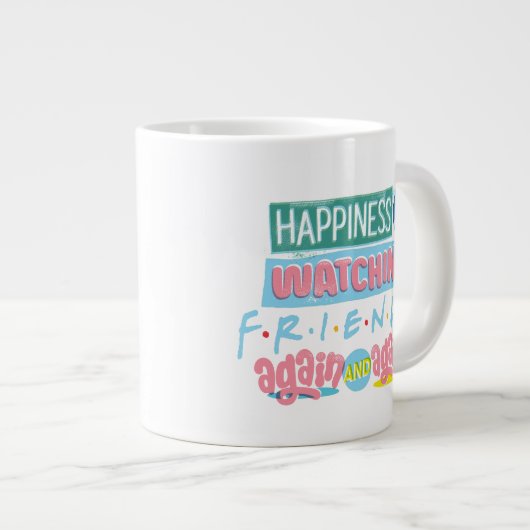 Geluk kijkt opnieuw en opnieuw naar FRIENDS™ Grote Koffiekop (Voorkant rechts)