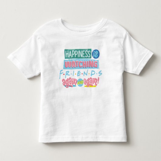 Geluk kijkt opnieuw en opnieuw naar FRIENDS™ Kinder Shirts (Voorkant)