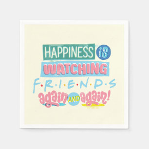 Geluk kijkt opnieuw en opnieuw naar FRIENDS™ Servet