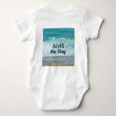 Geluk komt de dag in de Zeeen van Waves Romper (Achterkant)