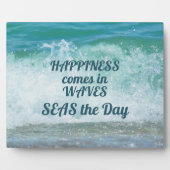 Geluk komt de dag in Waves ZEEEN Fotoplaat (Voorkant)