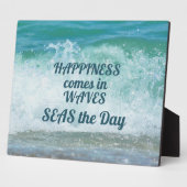 Geluk komt de dag in Waves ZEEEN Fotoplaat (Zijkant)