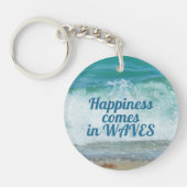 Geluk komt de dag in Waves ZEEEN Sleutelhanger (Voorkant)