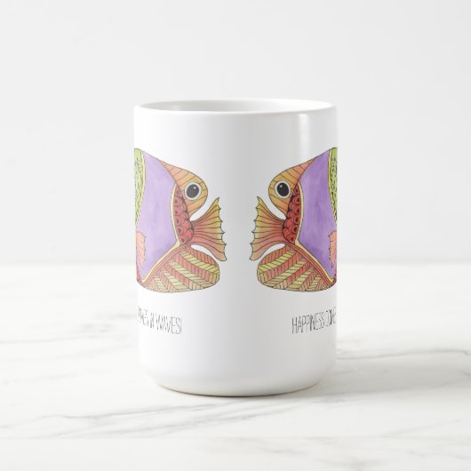 Geluk komt in de Mok van de Vis van Golven (Center)