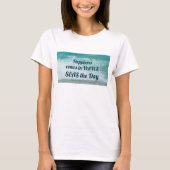 Geluk komt in de ZEEEN van Waves op de dag van de T-shirt (Voorkant)