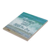 Geluk komt in golven die golven breken tegeltje (Zijkant)