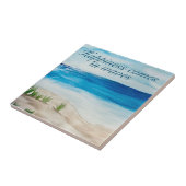 Geluk komt in golven Hard plastisch onderzetter Tegeltje (Zijkant)