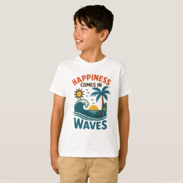 Geluk Komt in Golven - Jongens Inspirerende Bea T-shirt