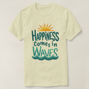 Geluk komt in golven - Leuke cruise-vakantie T-shirt
