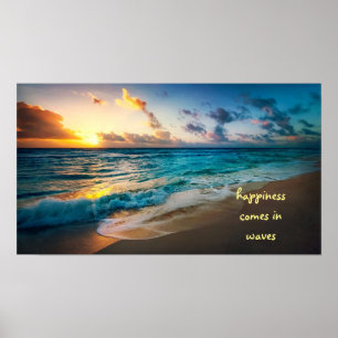 Geluk komt in golven poster