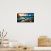 Geluk komt in golven poster (Keuken)