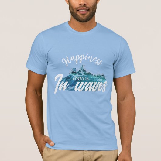 Geluk komt in golven T-Shirt (Voorkant)