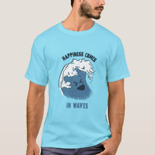 Geluk komt in golven t-shirt