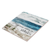 Geluk komt in golven tegeltje (Zijkant)