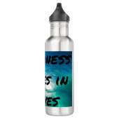 Geluk komt in golven waterfles (Rechts)