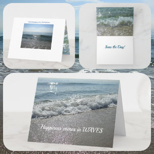 Geluk Komt in Golven Zee de Dag Zeelandschap Kaart