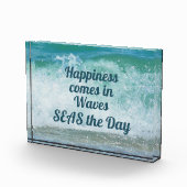 Geluk komt in golven Zeeen de dag mooi Fotoblokken (Rechts)