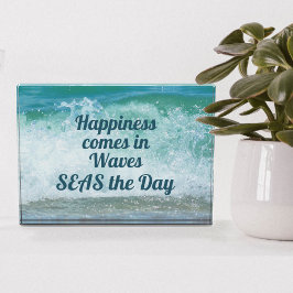 Geluk komt in golven Zeeen de dag mooi Fotoblokken