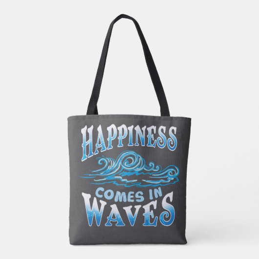 Geluk komt in Waves Tote Bag (Achterkant)