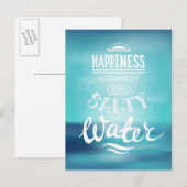 Geluk komt in zout water briefkaart (Voorkant / Achterkant)